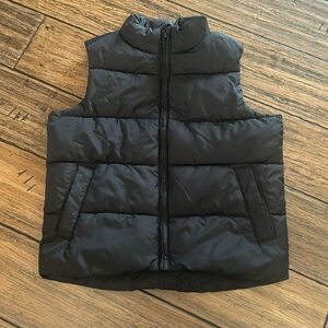 Old Navy Boys black puffer vest.